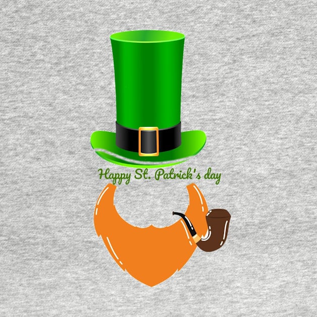 Brown beard st. Patricks day by Mony Shop